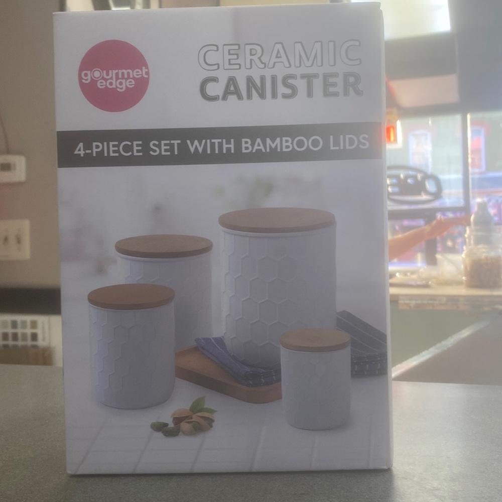 Ceramic canister from gourmet edge